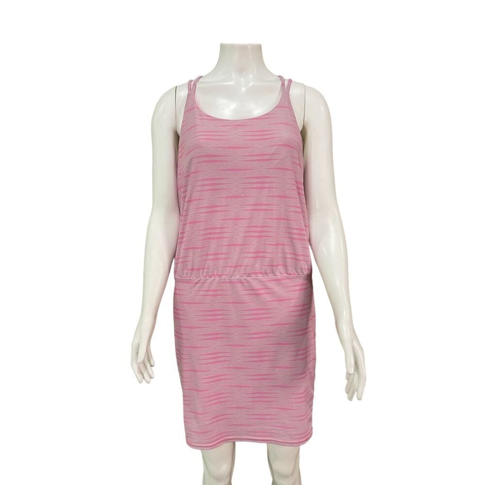 Athleta Ariel Venice Swim Dress SP Small Petite Strappy Racerback Blouson Pink
